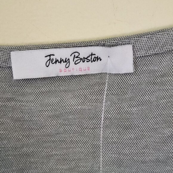 Jenny Boston Boutique NWT Gray Romper Size L - Picture 3 of 5